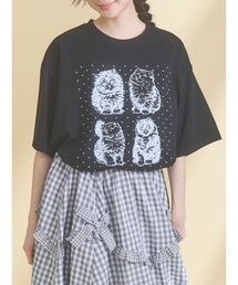 merry jenny | pindot cat tee(Tシャツ/カットソー)
