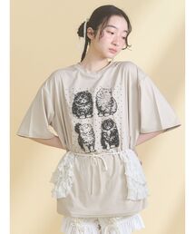merry jenny | pindot cat tee(Tシャツ/カットソー)