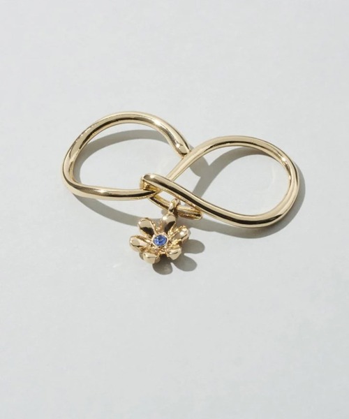 GOLDY(ゴールディ)の「【GOLDY】RING フラワーチャームインフィンティリング 5260308(リング・レディース・シルバー×ゴールド/ゴールド/シルバー・FREE)」の3枚目の写真