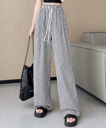 ストライプワイドパンツ