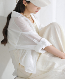 La TOTALITE | 【洗える】リネンブレンドシアーシャツ(シャツ/ブラウス)