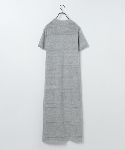 JEANASIS（ジーナシス）の「ミニブークレニットポロワンピース/666037（ワンピース・レディース・レッド系その他/ブラック系その他/グレー系その他・FREE）」の4枚目の写真