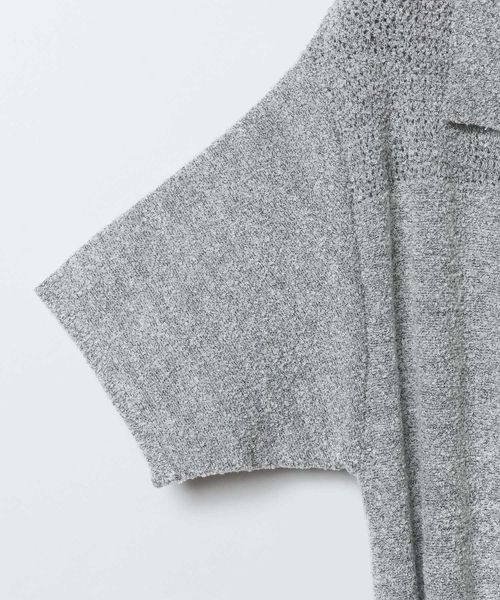 JEANASIS（ジーナシス）の「ミニブークレニットポロワンピース/666037（ワンピース・レディース・レッド系その他/ブラック系その他/グレー系その他・FREE）」の6枚目の写真