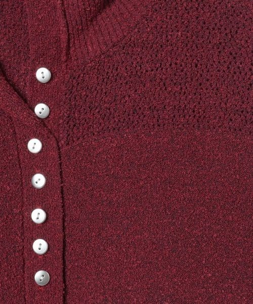 JEANASIS（ジーナシス）の「ミニブークレニットポロワンピース/666037（ワンピース・レディース・レッド系その他/ブラック系その他/グレー系その他・FREE）」の11枚目の写真