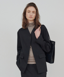 Liberty No-Collar Jacket [Black]