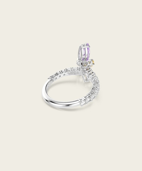 SWAROVSKI（スワロフスキー）の「【公式】【スワロフスキー】Ariana Grande x Swarovski モチーフのあるリング, ミックスカット, トンボ, マルチカラー, ロジウム・プレーティング（リング・レディース・シルバー系その他・55）」の5枚目の写真