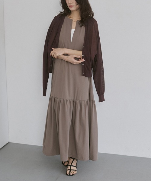 hunch(ハンチ)の「【接触冷感】2WAY ドローコードアレンジワンピース(ワンピース・レディース・ブラック/グリーン/モカ・FREE)」の3枚目の写真
