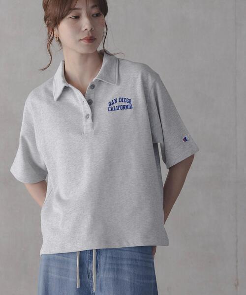 URBAN RESEARCH Sonny Label(アーバンリサーチサニーレーベル)の「『別注』CHAMPION×Sonny Label ポロシャツ(スウェット・レディース・ブラック/ネイビー/グレー・FREE)」の3枚目の写真