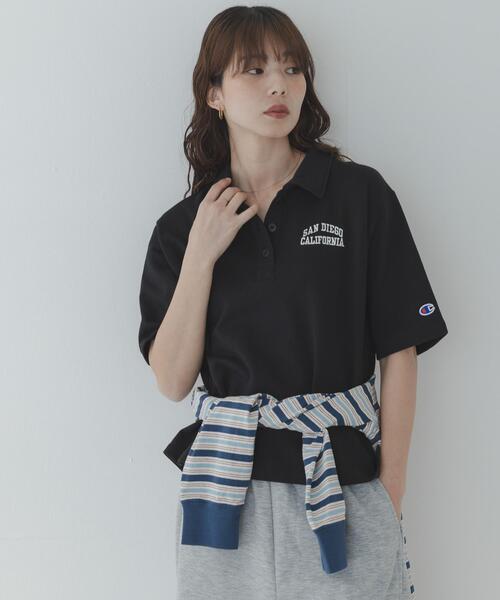 URBAN RESEARCH Sonny Label(アーバンリサーチサニーレーベル)の「『別注』CHAMPION×Sonny Label ポロシャツ(スウェット・レディース・ブラック/ネイビー/グレー・FREE)」の4枚目の写真