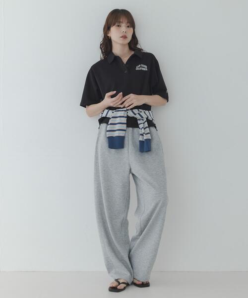 URBAN RESEARCH Sonny Label(アーバンリサーチサニーレーベル)の「『別注』CHAMPION×Sonny Label ポロシャツ(スウェット・レディース・ブラック/ネイビー/グレー・FREE)」の7枚目の写真