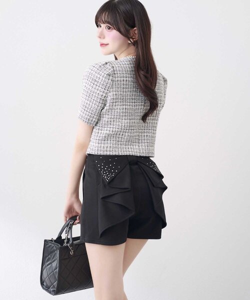 OLIVE des OLIVE(オリーブデオリーブ)の「【Belle Charme】Back Ribbon Short Pants(その他パンツ・レディース・チャコールグレー/ワンウォッシュ/ブラック・FREE)」の16枚目の写真