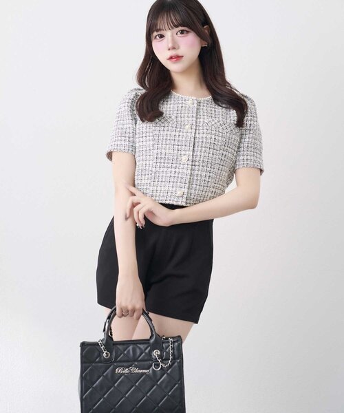 OLIVE des OLIVE(オリーブデオリーブ)の「【Belle Charme】Back Ribbon Short Pants(その他パンツ・レディース・チャコールグレー/ワンウォッシュ/ブラック・FREE)」の14枚目の写真