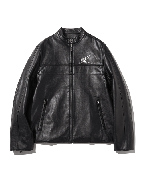 Engineered Leather Motorcycle Jacket All Black（ライダース