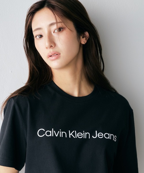Calvin Klein(カルバン・クライン)の「【ユニセックス】ロゴショートスリーブTシャツ(Tシャツ/カットソー・メンズ・ホワイト/ブルー/ブラック・XL/S/M/L)」の17枚目の写真