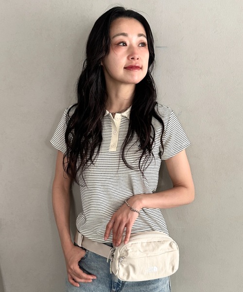 THE NORTH FACE（ザノースフェイス）の「【国内未発売】THE NORTH FACE(ザ・ノースフェイス)/ボディバッグ ウエストポーチ ヒップサック ロゴプリント/LINDEN HIP SACK（ボディバッグ/ウエストポーチ・レディース・ブラック/クリーム/ライトブルー・FREE）」の9枚目の写真