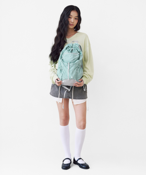 FENNEC（フェネック）の「AIRY POCKET BACKPACK - MINT（バックパック/リュック・レディース・その他・FREE）」の3枚目の写真