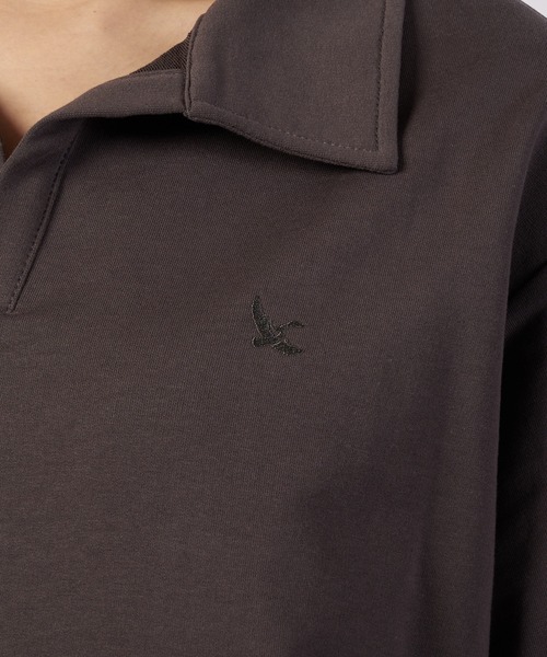 Eddie Bauer(エディーバウアー)の「オープンカラー Tシャツ(ポロシャツ・レディース・チャコール/ライトブルー/ホワイト・M/L/XL/S)」の14枚目の写真