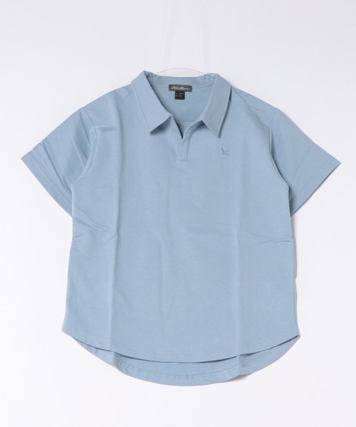 Eddie Bauer(エディーバウアー)の「オープンカラー Tシャツ(ポロシャツ・レディース・チャコール/ライトブルー/ホワイト・M/L/XL/S)」の19枚目の写真