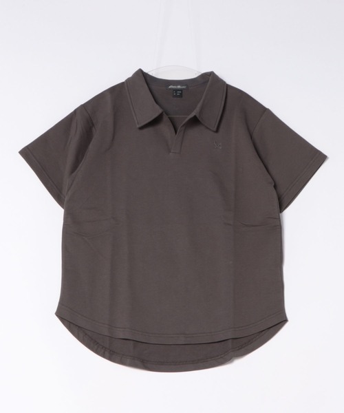 Eddie Bauer(エディーバウアー)の「オープンカラー Tシャツ(ポロシャツ・レディース・チャコール/ライトブルー/ホワイト・M/L/XL/S)」の18枚目の写真
