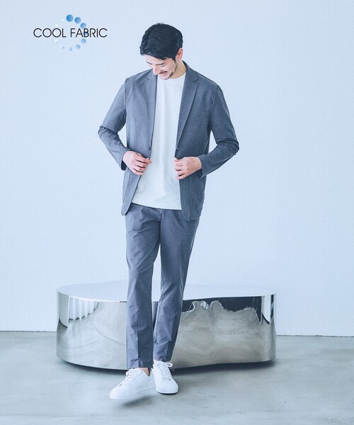 ABAHOUSE GRAY(アバハウスグレイ)の「【セットアップ対応/接触冷感】ハイブリット リラックス ジャケット(テーラードジャケット・メンズ・ダークブラウン/ネイビー/グレー/ブラック・50/46/48)」の5枚目の写真