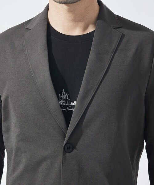ABAHOUSE GRAY(アバハウスグレイ)の「【セットアップ対応/接触冷感】ハイブリット リラックス ジャケット(テーラードジャケット・メンズ・ダークブラウン/ネイビー/グレー/ブラック・50/46/48)」の8枚目の写真