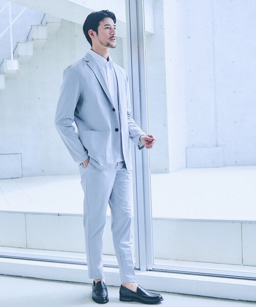 ABAHOUSE GRAY(アバハウスグレイ)の「【セットアップ対応/接触冷感】ハイブリット リラックス ジャケット(テーラードジャケット・メンズ・ダークブラウン/ネイビー/グレー/ブラック・50/46/48)」の17枚目の写真