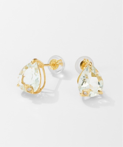 Jewel closet by L&Co.(ジュエルクローゼットバイエルアンドコー)の「K18 カラーストーン ピアス(ピアス(両耳用)・レディース・イエローゴールド・FREE)」の1枚目の写真