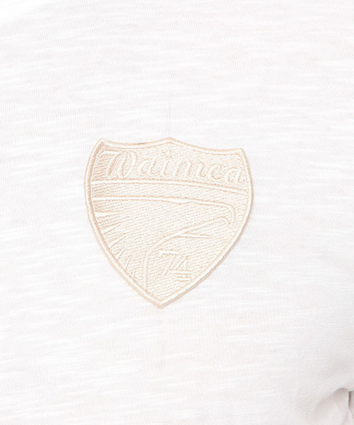 waimea(ワイメア)の「Waimea CLASSIC / ワッペン スラブクルーTシャツ(Tシャツ/カットソー・メンズ・ホワイト/ネイビー/ブルー系その他・SMALL/LARGE/MEDIUM)」の5枚目の写真