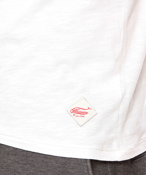 waimea(ワイメア)の「Waimea CLASSIC / ワッペン スラブクルーTシャツ(Tシャツ/カットソー・メンズ・ホワイト/ネイビー/ブルー系その他・SMALL/LARGE/MEDIUM)」の6枚目の写真