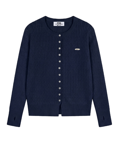 FDR（エフディーアール）の「Essential Pearl Soft Cardigan_7 Color（カーディガン/ボレロ・レディース・ネイビー/オートミール/ブラック/ワイン/スカイブルー/ライトピンク/アッシュグレー・FREE）」の5枚目の写真