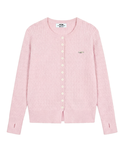 FDR（エフディーアール）の「Essential Pearl Soft Cardigan_7 Color（カーディガン/ボレロ・レディース・ネイビー/オートミール/ブラック/ワイン/スカイブルー/ライトピンク/アッシュグレー・FREE）」の6枚目の写真