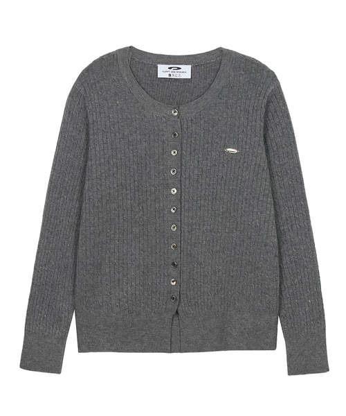 FDR（エフディーアール）の「Essential Pearl Soft Cardigan_7 Color（カーディガン/ボレロ・レディース・ネイビー/オートミール/ブラック/ワイン/スカイブルー/ライトピンク/アッシュグレー・FREE）」の2枚目の写真