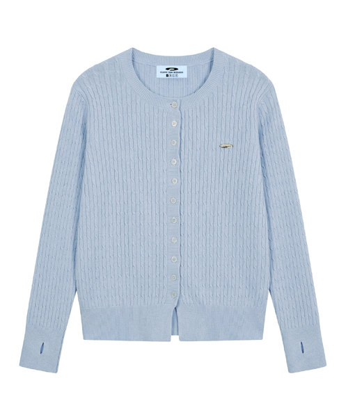 FDR（エフディーアール）の「Essential Pearl Soft Cardigan_7 Color（カーディガン/ボレロ・レディース・ネイビー/オートミール/ブラック/ワイン/スカイブルー/ライトピンク/アッシュグレー・FREE）」の4枚目の写真