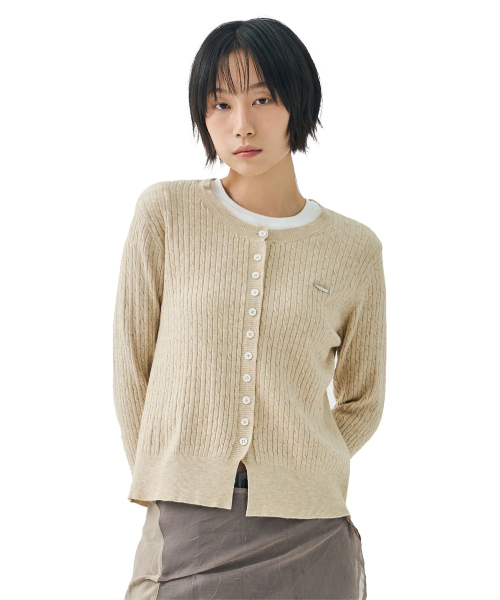FDR（エフディーアール）の「Essential Pearl Soft Cardigan_7 Color（カーディガン/ボレロ・レディース・ネイビー/オートミール/ブラック/ワイン/スカイブルー/ライトピンク/アッシュグレー・FREE）」の21枚目の写真