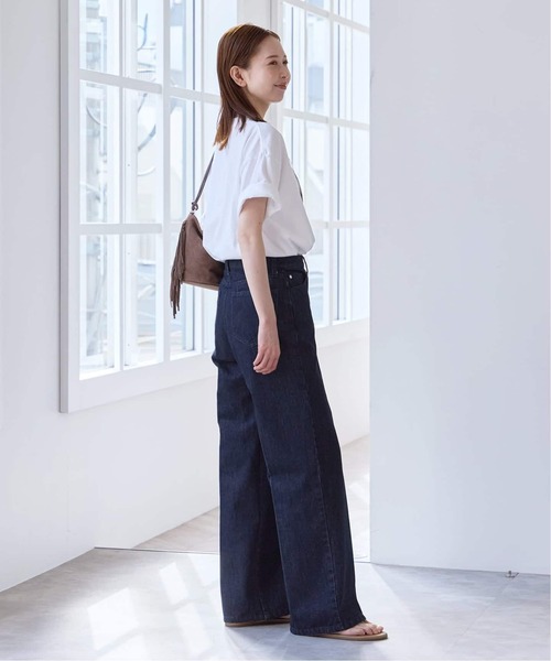 U by SPICK&SPAN(ユーバイスピックアンドスパン)の「《WEB限定 / 追加》ハイライズストレートデニム(デニムパンツ・レディース・ネイビー/ブルー・38/36)」の4枚目の写真
