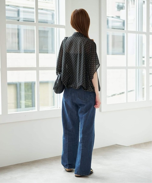 U by SPICK&SPAN(ユーバイスピックアンドスパン)の「《WEB限定 / 追加》ハイライズストレートデニム(デニムパンツ・レディース・ネイビー/ブルー・38/36)」の14枚目の写真