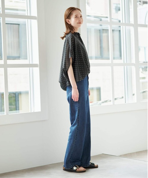 U by SPICK&SPAN(ユーバイスピックアンドスパン)の「《WEB限定 / 追加》ハイライズストレートデニム(デニムパンツ・レディース・ネイビー/ブルー・38/36)」の15枚目の写真