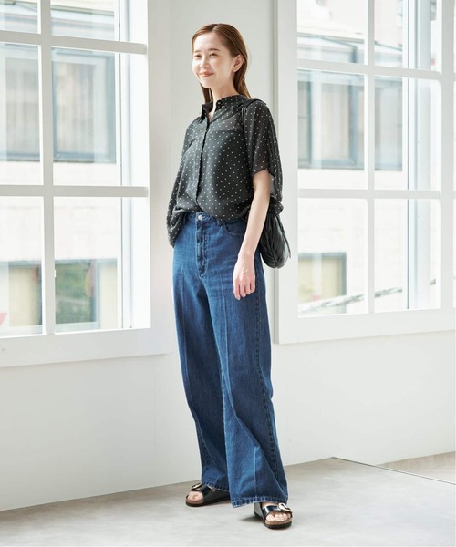 U by SPICK&SPAN(ユーバイスピックアンドスパン)の「《WEB限定 / 追加》ハイライズストレートデニム(デニムパンツ・レディース・ネイビー/ブルー・38/36)」の16枚目の写真
