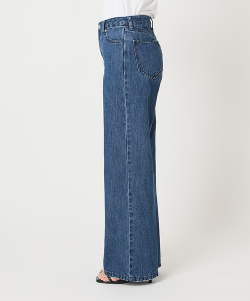 U by SPICK&SPAN(ユーバイスピックアンドスパン)の「《WEB限定 / 追加》ハイライズストレートデニム(デニムパンツ・レディース・ネイビー/ブルー・38/36)」の19枚目の写真