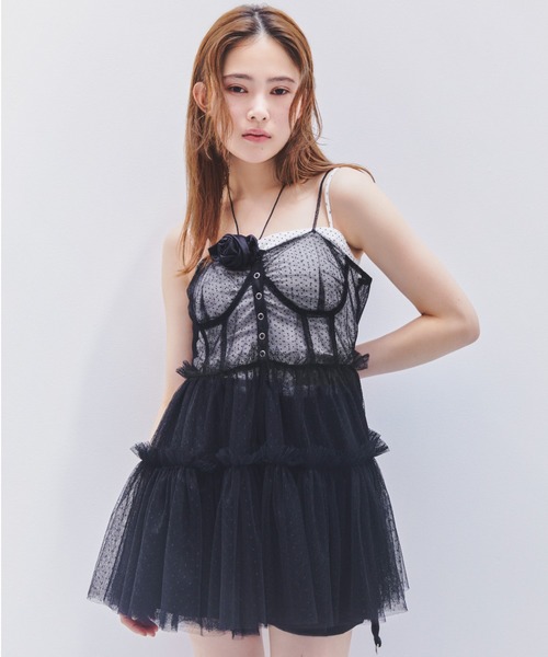FURFUR(ファーファー)の「チュチュビスチェチュニック(その他トップス・レディース・ブラック/ライトピンク/ブルー・F)」の2枚目の写真