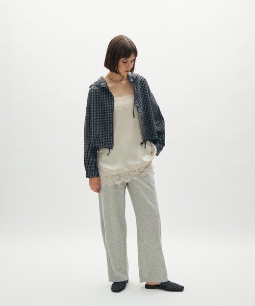full/fill.(フルフィル)の「check hoodie short blouse / チェックフーディーショートブラウス(シャツ/ブラウス・レディース・ブラック/ホワイト・FREE)」の21枚目の写真