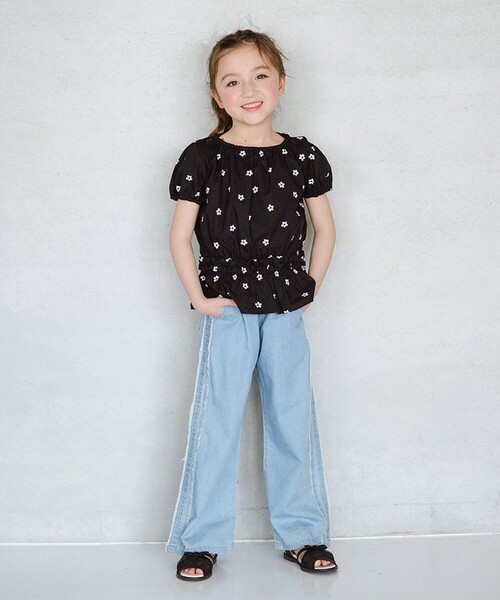 BRANSHES(ブランシェス)の「【接触冷感】ライトデニムパンツ(デニムパンツ・キッズ・サックスブルー/ネイビー/ブルー・140/150/80/130/120/100/90/110)」の5枚目の写真
