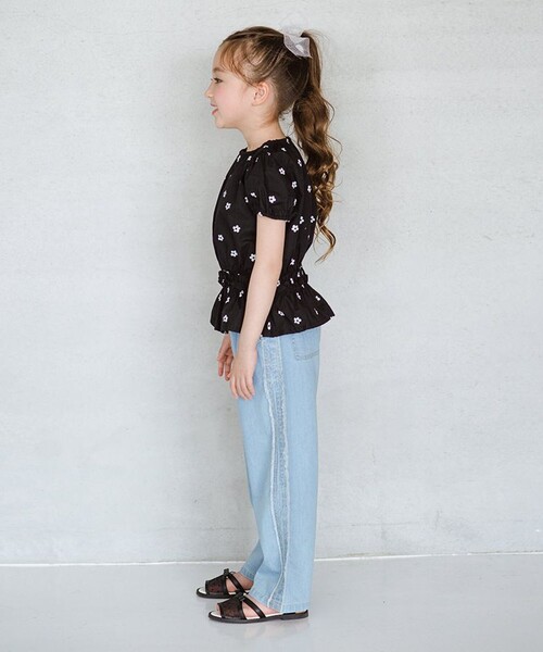 BRANSHES(ブランシェス)の「【接触冷感】ライトデニムパンツ(デニムパンツ・キッズ・サックスブルー/ネイビー/ブルー・140/150/80/130/120/100/90/110)」の6枚目の写真
