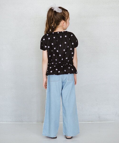 BRANSHES(ブランシェス)の「【接触冷感】ライトデニムパンツ(デニムパンツ・キッズ・サックスブルー/ネイビー/ブルー・140/150/80/130/120/100/90/110)」の7枚目の写真