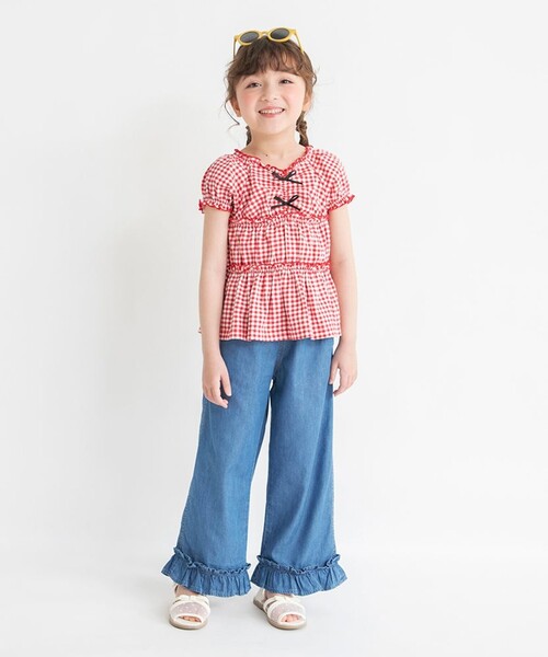 BRANSHES(ブランシェス)の「【接触冷感】ライトデニムパンツ(デニムパンツ・キッズ・サックスブルー/ネイビー/ブルー・140/150/80/130/120/100/90/110)」の16枚目の写真