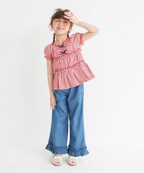 BRANSHES(ブランシェス)の「【接触冷感】ライトデニムパンツ(デニムパンツ・キッズ・サックスブルー/ネイビー/ブルー・140/150/80/130/120/100/90/110)」の17枚目の写真