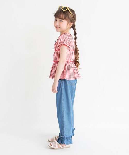 BRANSHES(ブランシェス)の「【接触冷感】ライトデニムパンツ(デニムパンツ・キッズ・サックスブルー/ネイビー/ブルー・140/150/80/130/120/100/90/110)」の18枚目の写真