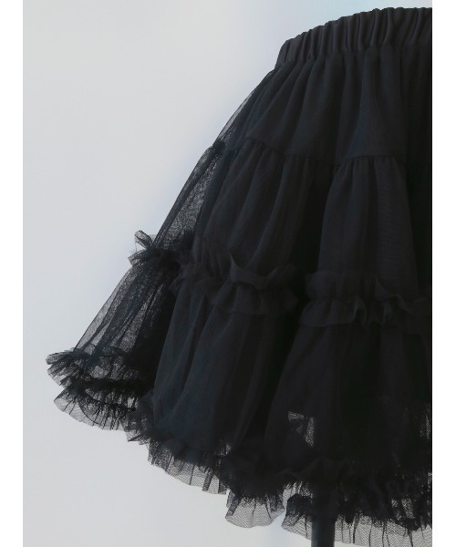 AMOMMA(アモマ)の「AUDREY TIERED TULLE SKIRT(スカート・レディース・アイボリー/ブラック・FREE)」の18枚目の写真