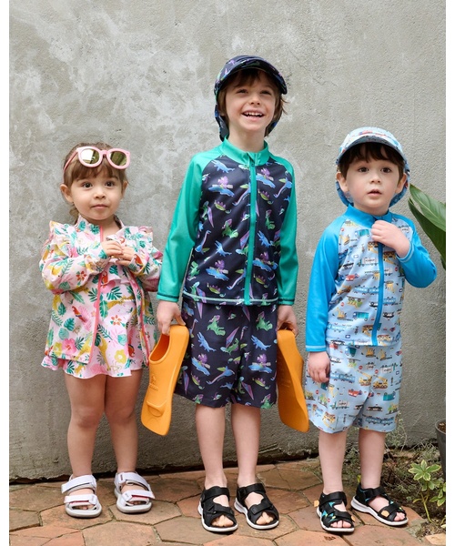 kladskap(クレードスコープ)の「【SWIM】乗り物柄長袖ラッシュガード【UVカット】(水着・キッズ・サックスブルー・S(90-100cm)/M(105-115cm)/L(120-130cm))」の9枚目の写真