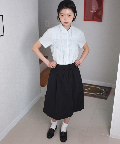COTTON BELL(コットンベル)の「シャーリングバルーンスカート - ブラック(スカート・レディース・その他・FREE)」の13枚目の写真
